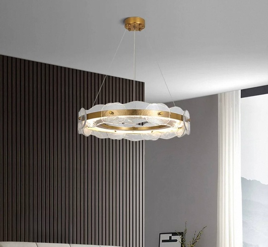 Светильник подвесной бронзовый Elviku, металл, трос 150 см, 100*13 см, LED