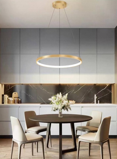 Люстра подвесная, медь, ПММА, WILLOW 60*2 металл, LED.