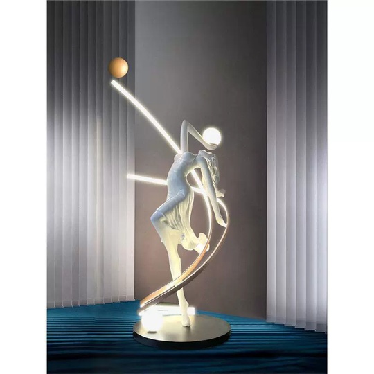 Торшер белый Girls ballerina, 60*155 см, LED, Е27, смола, стекловолокно, 35 Вт