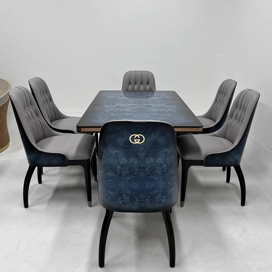 Обеденный комплект Avio, 150*90*76 см, голубой, дерево, 4 стула - стол обеденный в итальянском стиле