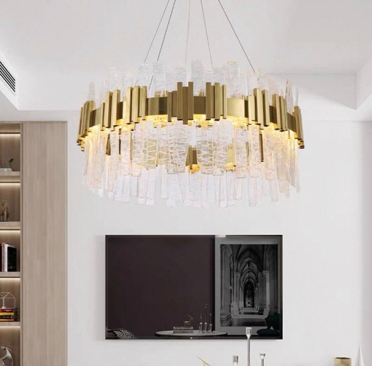 Люстра подвесная медная Aquionex, металл, 100*35 см, светодиодная, LED