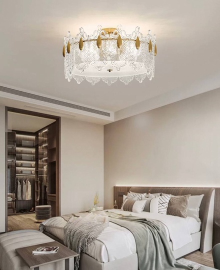 Люстра подвесная, медный, стекло, FRIENDSHIP 40*23, металл, E14.