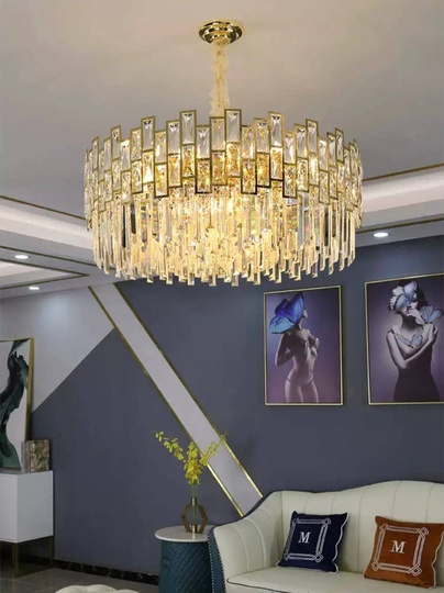 Люстра BACI 100*30 золото, стекло, металл, Е14.