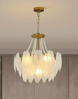 Люстра подвесная, медный, стекло, AMARYLLIS 50*26, металл, E14.