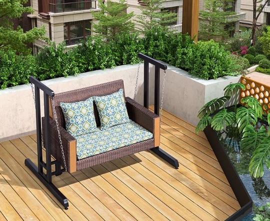 Качели садовые из ротанга Swing Way