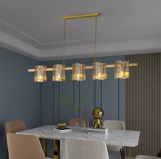 Люстра подвесная, медный, стекло, FLOWERSLOVER 120*17, металл, G9.