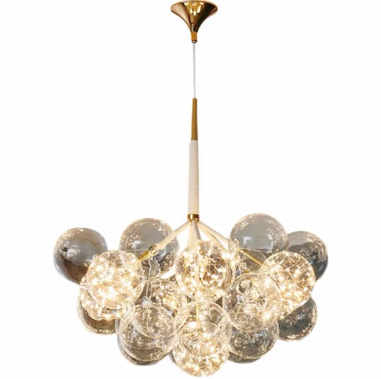 Люстра подвесная, белый, стекло, ABEY 65*70, металл, Е27