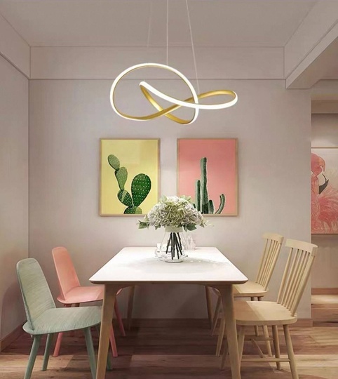 Люстра подвесная, золото, ПММА, JOSEPH GOLD 50*120, металл, LED