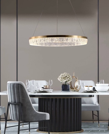 Люстра подвесная, медь, ПММА, ABDUL 60*8, металл, LED