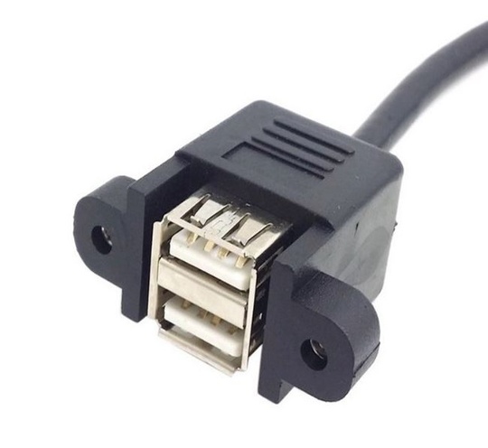 Кабель 2USB A- USB 2.0 10-pin M (0.5 м)
