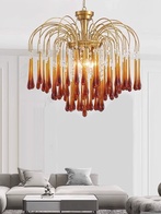 Люстра подвесная, бронза, стекло, NORTON 80*55 металл, E14.