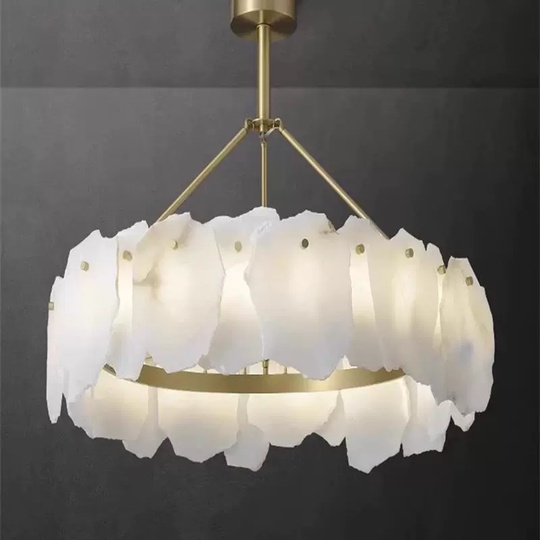 Светильник подвесной медный Altreva, медь, мрамор, 100*25 см, LED