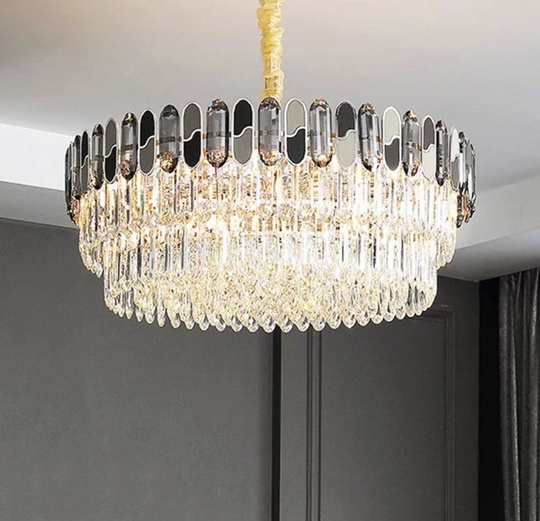 Люстра подвесная, дымчатый, медный, стекло, AYHAN 60*31, металл, E14.