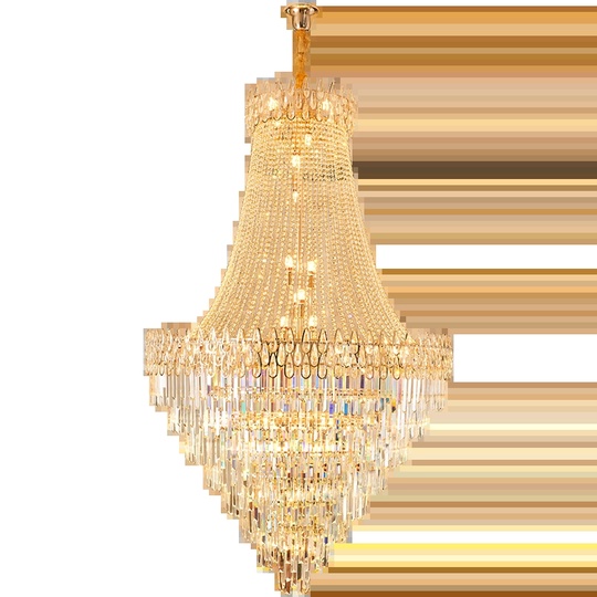 Люстра подвесная, золото, кристалл, ZACK 80*150 металл, E14.