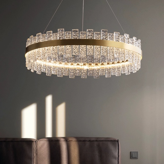 Люстра подвесная, медный, хрусталь, FASHIONABLE 120*16, металл, LED.