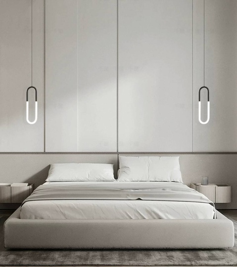 Светильник подвесной, черный, Elyfro, металл, 14*40 см, светодиодная, LED