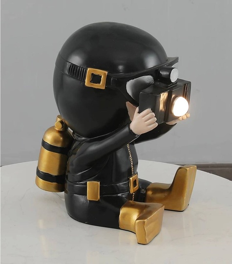 Настольная лампа HONGO 34*33, смола, черный