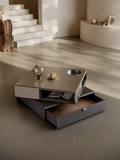 Дизайнерский журнальный стол Magic Cube, вращающийся, в современном стиле, 80х80х37 см.