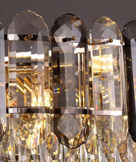 Люстра подвесная BERNA 80*30 дымчатый, стекло, металл, Е14.