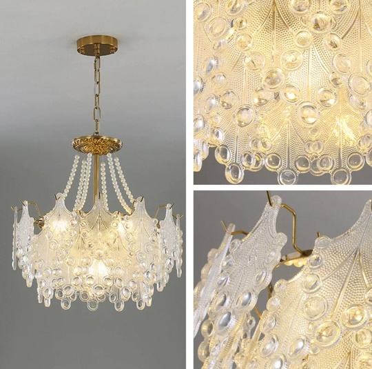 Люстра подвесная, медный, стекло, TASTEHOLDER 60*28, металл, E14.