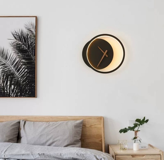 Настенный светильник, Бра, FRED 27*25, песочно-черный, металл, LED.