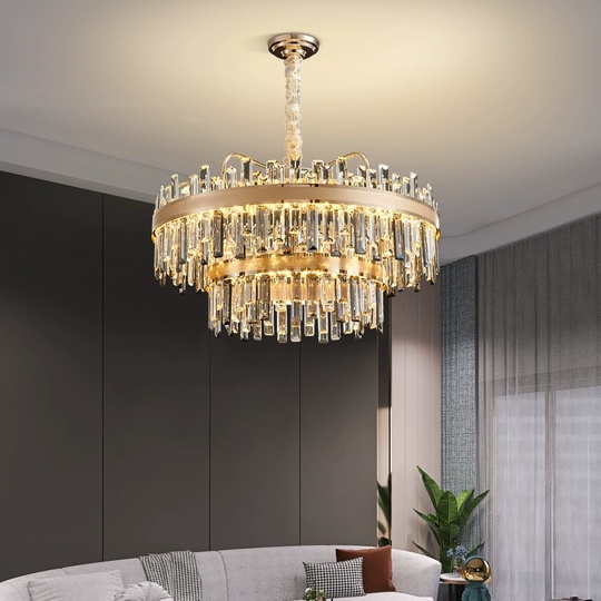 Люстра подвесная BATI 76*45 золото, кристалл, металл, LED.