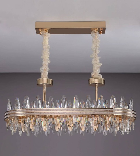 Люстра подвесная ERGUM 80*32 золото, стекло, металл, LED.