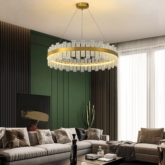 Люстра подвесная, медный, хрусталь, FASHIONABLE 40*16, металл, LED.