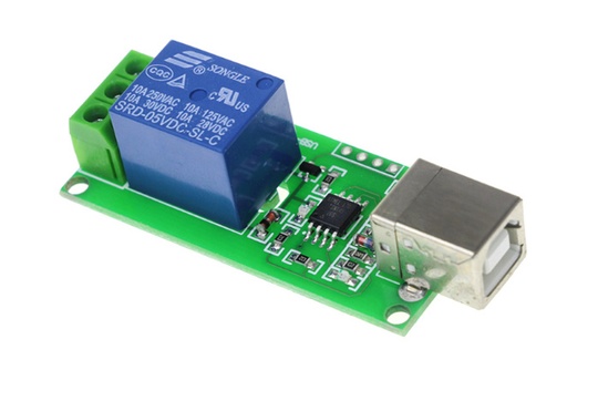 Модуль релейный одноканальный с USB