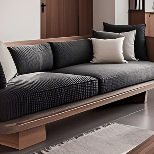 Прямой диван Bridget темный орех, ткань, 220*75*75 см