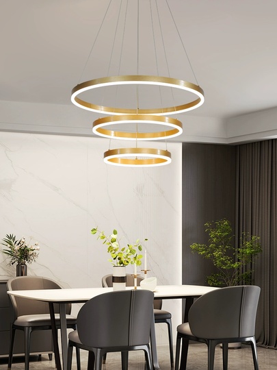 Люстра подвесная, медь, ПММА, HEZEL 80*100*120 металл, LED.