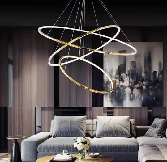 Люстра подвесная, медь, ПММА, ORANGE 40*60*80 металл, LED.