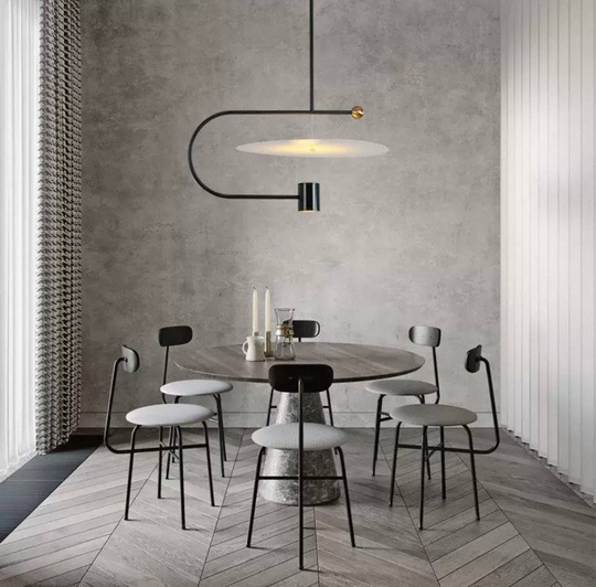 Светильник подвесной, черный, Orvexa, металл, 53*29 см, LED