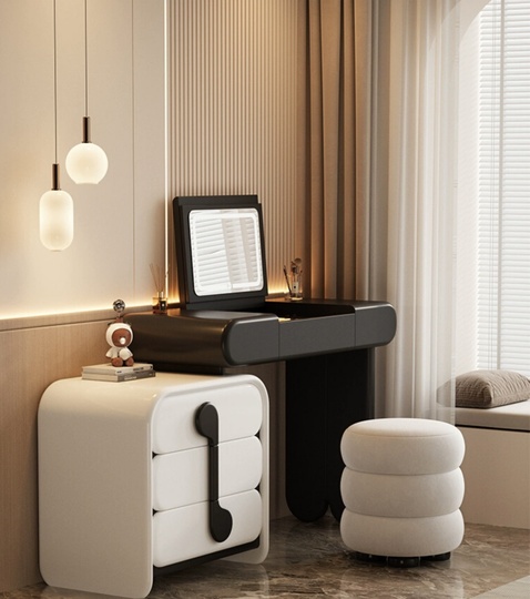 Туалетный столик с зеркалом, темно коричневый Elantrix, 100*75*40 см, дерево