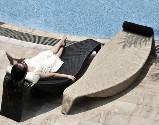 Шезлонг из ротанга Sakura leaf, высококачественное волокно