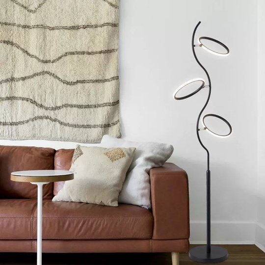 Торшер черный Evolvion, 45*165 см, LED, металл, 36 Вт