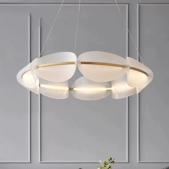 Люстра подвесная ARSAL 60*18 бронза, стекло, металл, LED.