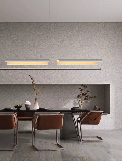 Люстра черная, белая Avelor, металл, 300*13 см, светодиодная, LED