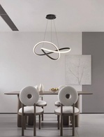 Люстра подвесная, черный, ПММА, JOSEPH BLACK 70*120, металл, LED