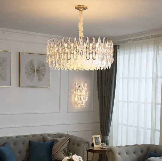 Подвесной светильник ADALET 100*27, золотой, стекло, металл,  Е14.