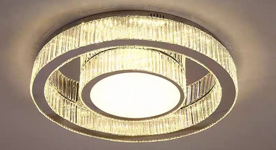 Потолочный светильник, золото, кристалл, JOSIE 80*14 металл, LED.