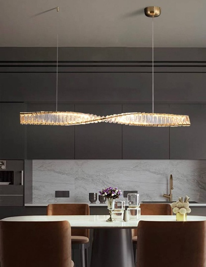 Люстра подвесная, бронза, хрусталь, JACK 150*8 металл, LED