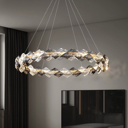 Люстра подвесная, медный, кристалл, AYSE 100*60, металл, LED.