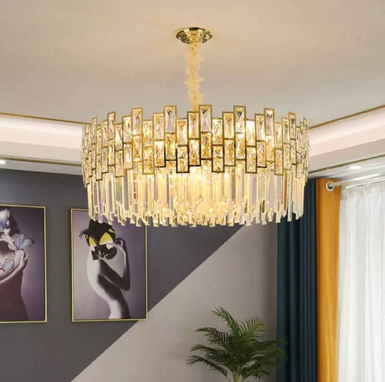 Люстра BACI 100*30 золото, стекло, металл, Е14.