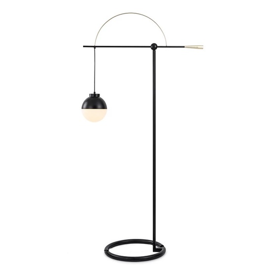Торшер черный Luma, 85*40*180 см, LED, кнопка, металл, 15 Вт