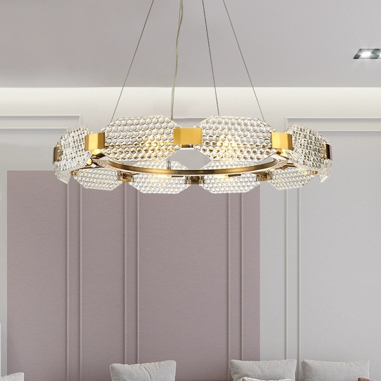 Светильник подвесной бронза Airquix, металл, стекло, трос 100 см, 40*15 см, G9