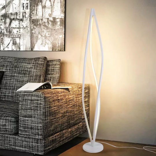 Торшер белый Zenere white 18*18*180 см, LED, ПММА, 14 Вт
