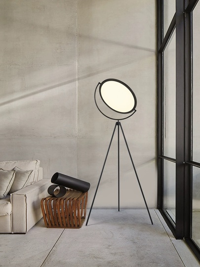 Торшер черный Elyesto, 40*75*170 см, LED, металл, 25 Вт