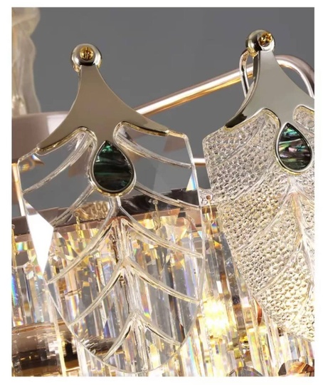 Подвесной светильник IBRAHIM 60*20, золотой, стекло, Е14.