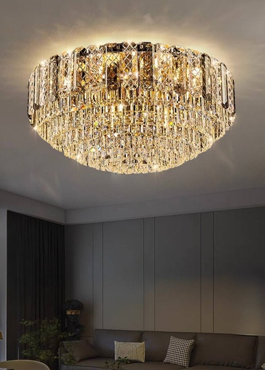 Потолочный светильник, медь, хрусталь, CLEOPATRA 60*36 металл, Е14.